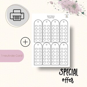 Herzförmige Swatch Cards für Languo 240 Acrylic Paint Markers auf einem neutralen Hintergrund. Mehrere schmale Karten mit gleichmäßig angeordneten Herzfeldern zum Ausmalen jeder einzelnen Farbe. Die Karten sind übersichtlich strukturiert, nach Farbgruppen sortiert und nummeriert. Das Design ist klar, ruhig und funktional. Ideal zum Testen, Vergleichen und Ordnen der gesamten 240er Acrylmarker-Palette. Digitales DIN A4 PDF zum Ausdrucken.