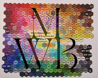 All 344 Ohuhu Honolulu Marker Hexagon Swatch Chart | New Code Names