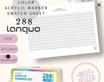 Languo Brush 288 Color Chart - PDF Format - Etsy Australia