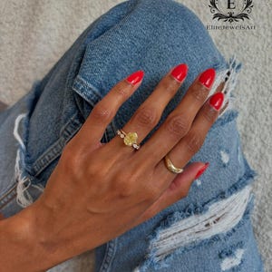 2.15 CT Fancy Canary Yellow Oval Cut Engagement Ring | 4-Prong Yellow Diamond Fashion Ring for Women | Elegant Bridal Jewelry Gift