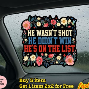 Epstein Trump He&#39;s On The List Sticker Pack ANTI TRUMP MAGA Trump Protest Sticker Pack Accountability Political Sticker I&#39;m on the list