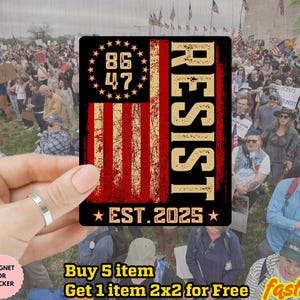 Resist Sticker/Car Magnet, Political Sticker, Anti Oligarchy, Anti Trump Stickers, Anti Trump Stuff, Subtle F Trump, FDT Sticker, Resistance