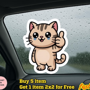 Cute meme Sticker/Car Magnet, Funny Sticker, Funny Meme Decal For Water Bottles, Cars, Laptops, Tumblers, Hydroflask, Silly Stickers