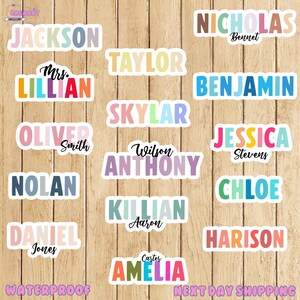 Waterproof Name Sticker, Personalized Vinyl Sticker, Name sticker, Custom sticker, Water Bottle Sticker, Colored Decal