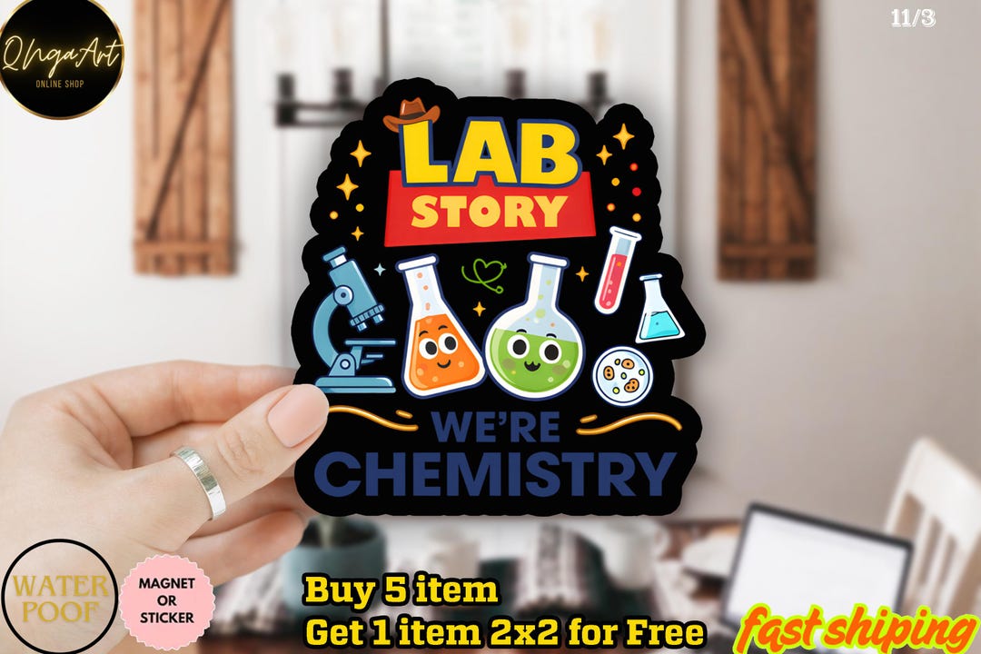Lab Story Sticker/car Magnet, Funny Science Decals for Techs, Vinyl ...