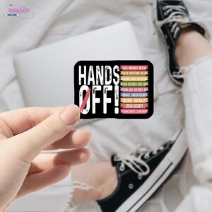 Sticker politique ne touchez pas à la porte, sticker en vinyle de protestation audacieux pour les militants, soutien aux droits de l'homme, LGBTQ+, liberté d'expression, air pur et plus