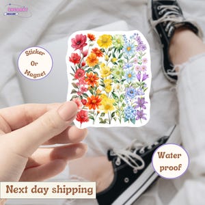 Floral Boho LGBT Car Magnet/Sticker,floral lgbt Sticker, Diversity Inclusion Sticker, LGBT Safe Space Sticker