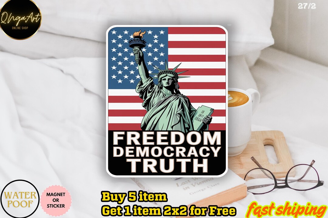 Democratic Rights Sticker Freedom Democracy Truth Sticker, Protest Fdt Sticker, Anti-trump ...