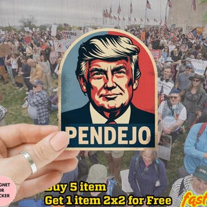 Anti Trump Sticker/Car Magnet, Funny Political Anti-Trump pendejo Sticker vinyl Indoor Outdoor laptop water bottle car Waterproof Sticker