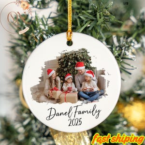 Personalized Photo Ornament - Custom Family Picture - Christmas Gift - In Memory Ornament - Unique Christmas Ornament