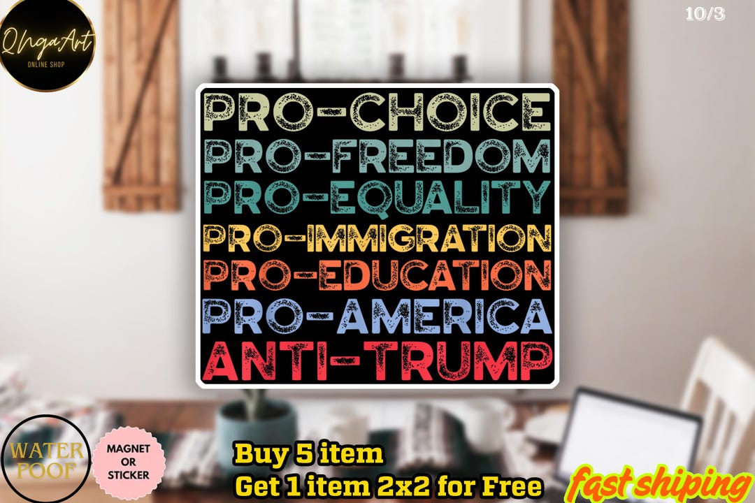 Pro Choice Pro Love Sticker/car Magnet, Resist Sticker, Political Decal ...