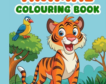 Eenvoudig afdrukbaar dierenkleurboek