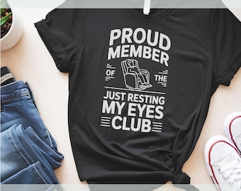 Rolig pappa-tröja, bara vila mina ögon | Pappa-t-shirt | Fars dag-present för män