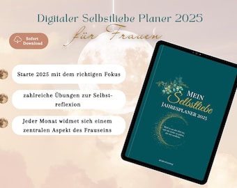 Self-love planner 2025 for women | Appointment calendar for more self-love and mindfulness | with monthly exercises for self-reflection