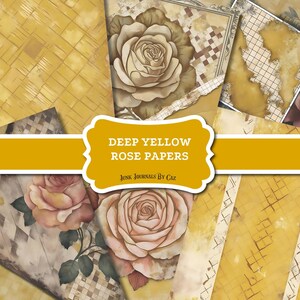 Floral Junk Journal Papier, digitale Seiten, shabby chic Scrapbook Zubehör, Ephemera zum Basteln