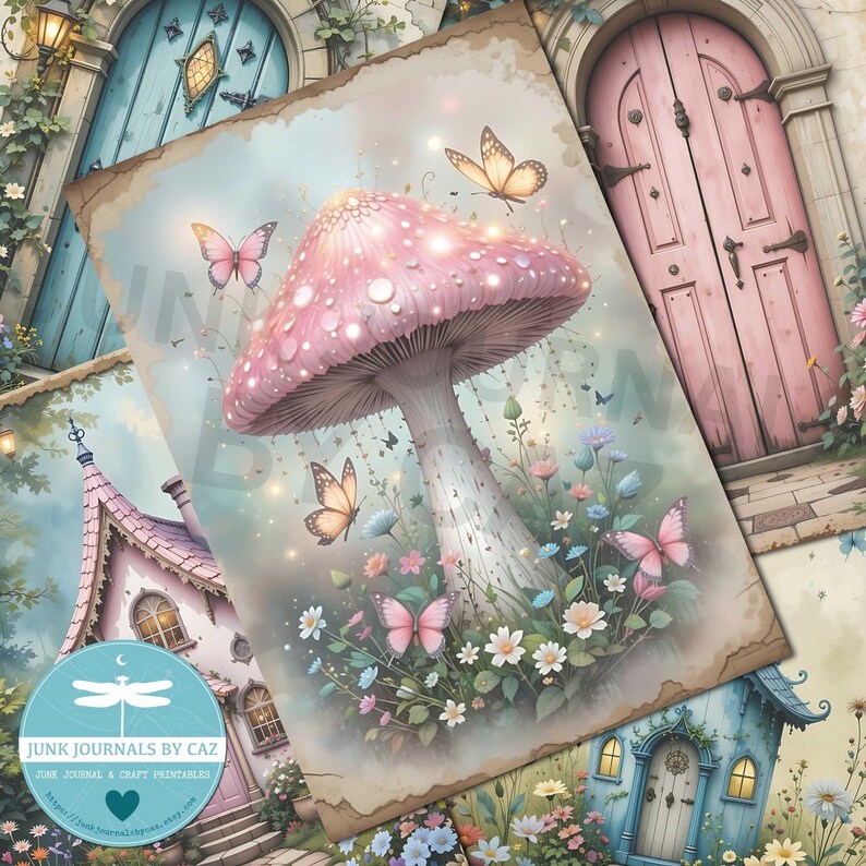 Fairy Forest Junk Journal Kit Fantasy Pages, Scrapbooking Paper Collage ...
