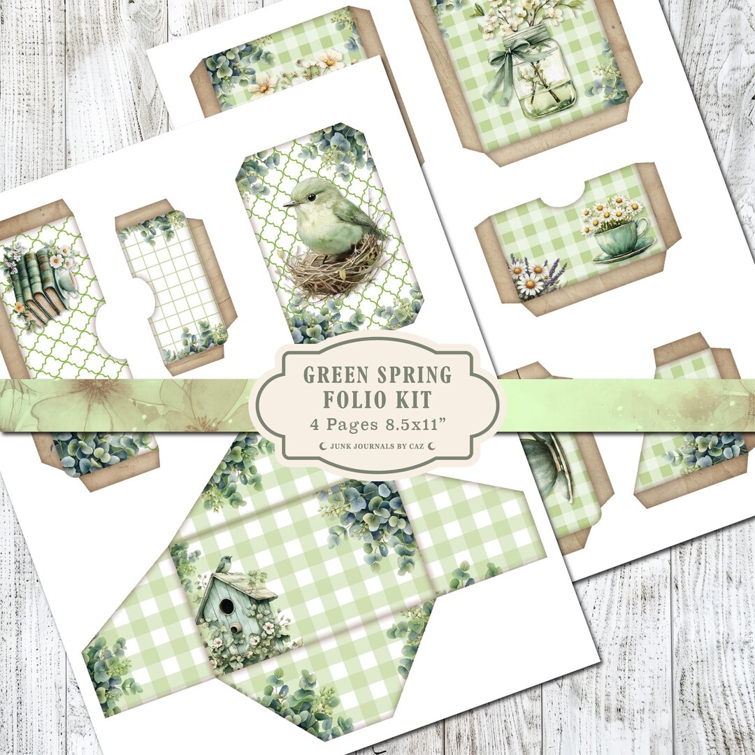 Spring Folio Junk Journal Kit: Printable Ephemera (digital Download) - Etsy