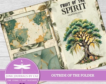 Fruit of the Spirit Junk Journal Kit: Scripture Folder (Digital Download)