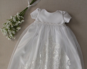 Baptism Blessing Christening Dress for Baby - #231 Faith Infant Dress - sizes Preemie thru 36 months