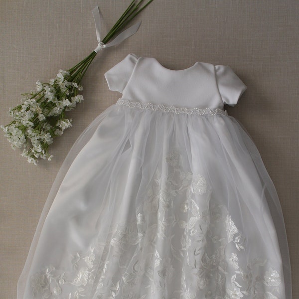 Baptism Blessing Christening Dress for Baby - #231 Faith Infant Dress - sizes Preemie thru 36 months