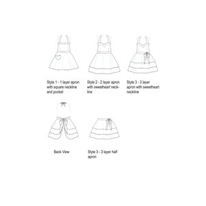 Plus Size Curvy Apron Sewing Pattern PDF Women's Full and Half The LUSCIOUS LAYERS Curvy/Plus 121 Sizes Large thru 5XLarge 16-36 image 2