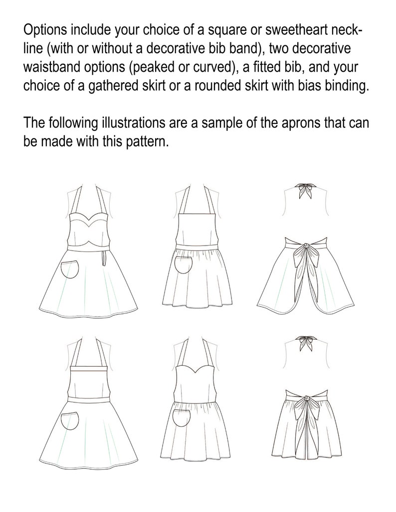 The SUPER WONDER HERO Woman's Apron Instant Download pdf Sewing Pattern 126 Sizes XXSmall thru XLarge 0-20 image 2