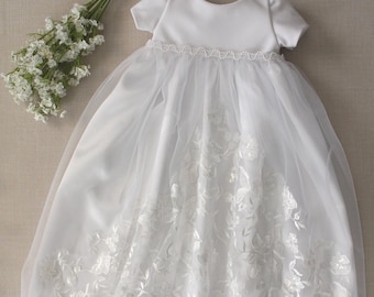Baptism Blessing Christening Dress for Baby - #231 Faith Infant Dress - sizes Preemie thru 36 months