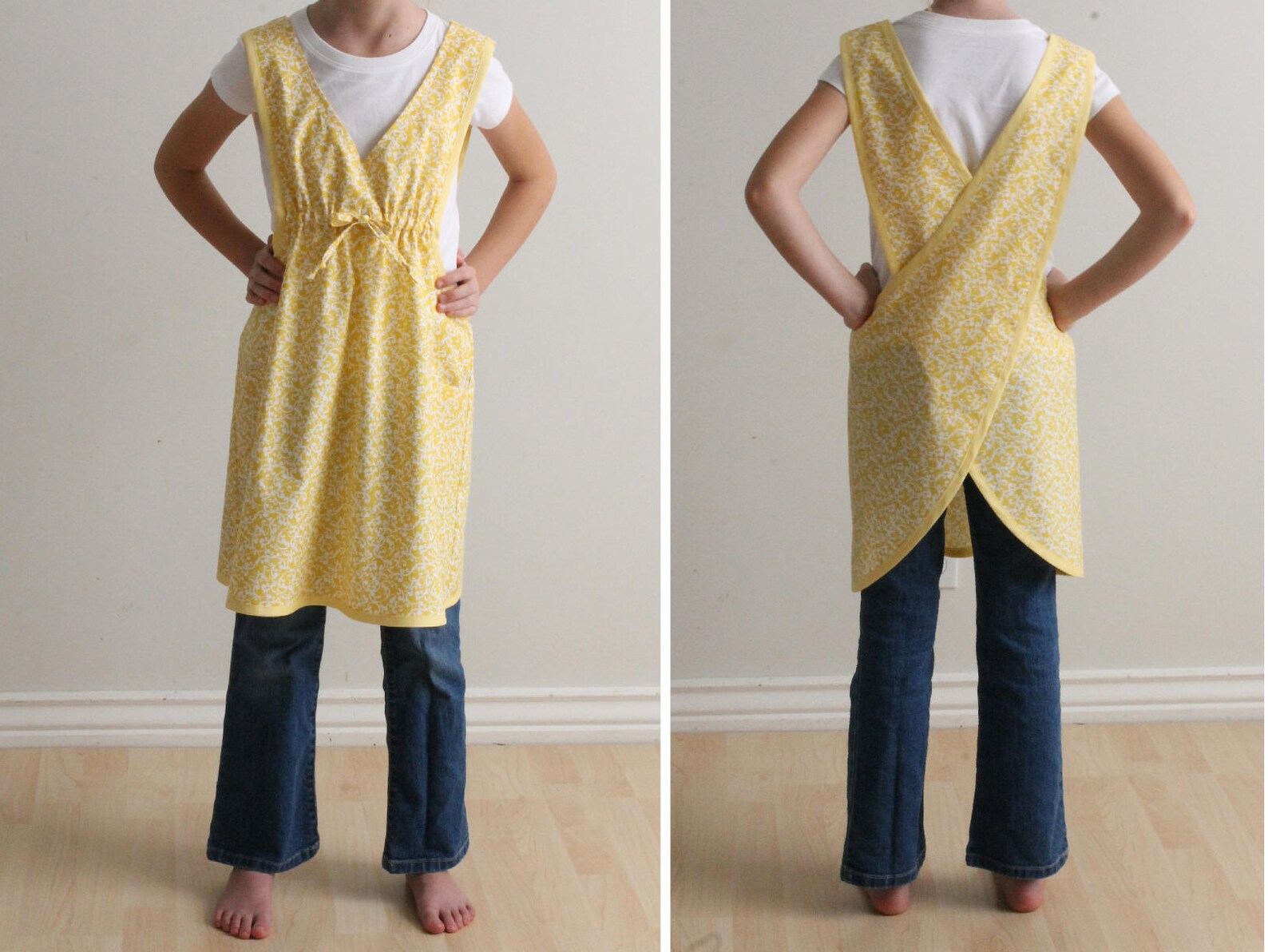 Japanese Apron Sewing Pattern PDF The BACK WRAP Child's Etsy