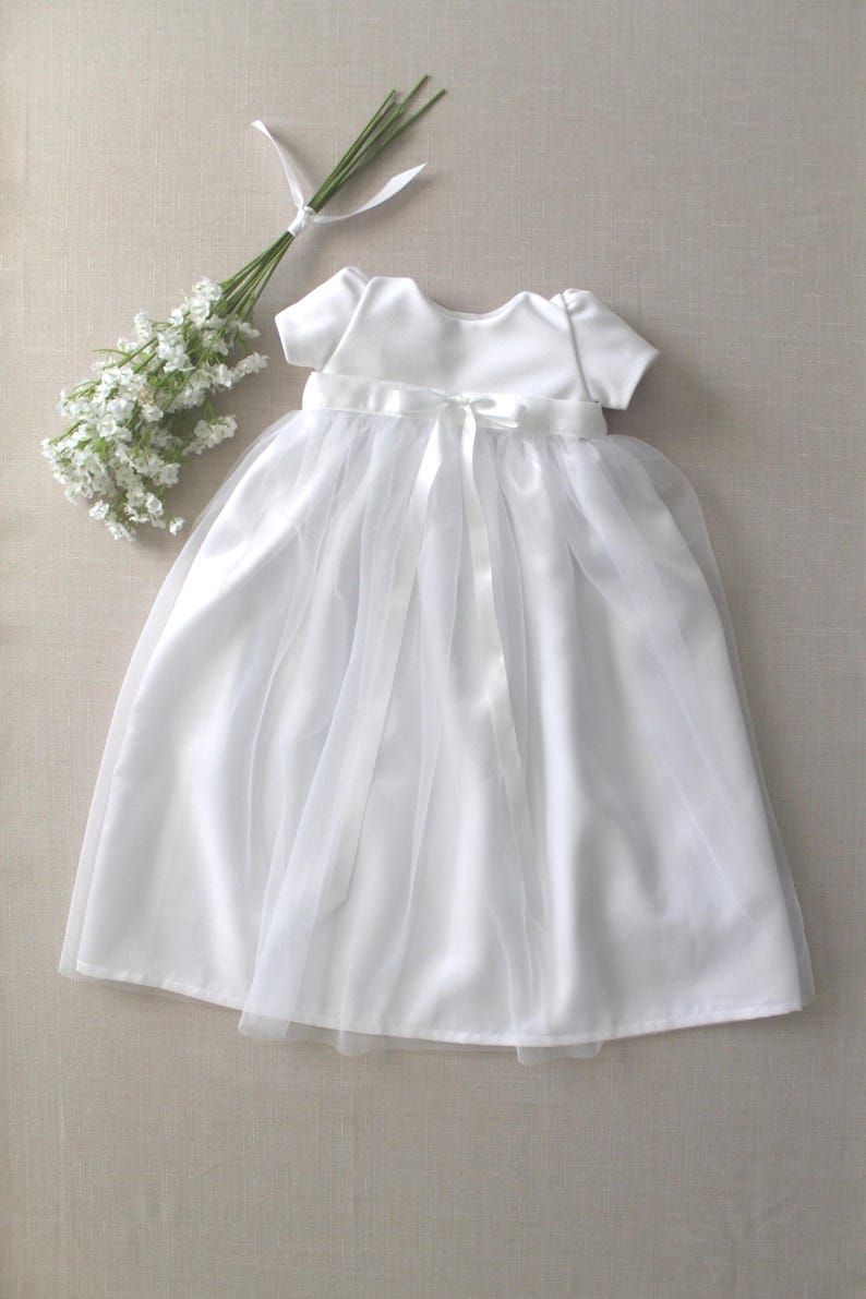 Taufkleid zur Taufe - #231 Faith Strampelanzug - Grössen Preemie bis 36 Monate Bild 5
