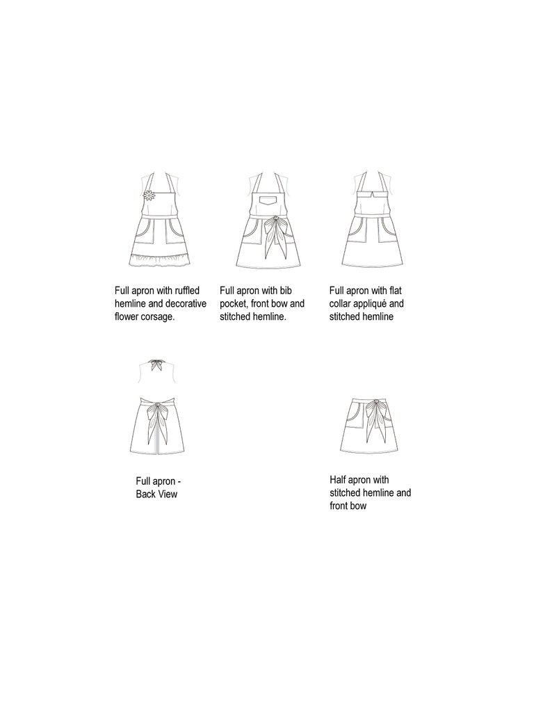 Plus Size Curvy Apron Sewing Pattern PDF Women's Full and Half - the ...
