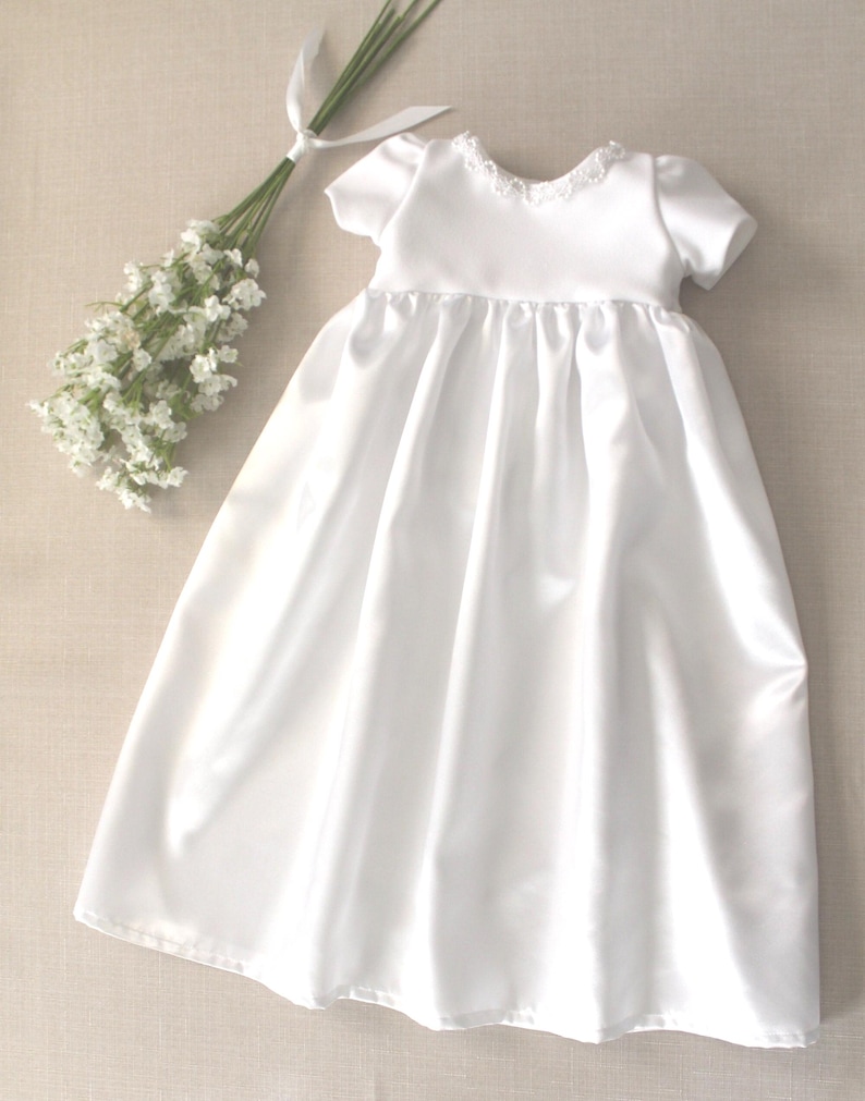 Taufkleid zur Taufe - #231 Faith Strampelanzug - Grössen Preemie bis 36 Monate Bild 4