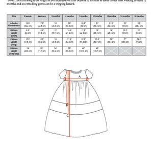 Baptism Blessing Christening Dress PDF Sewing Pattern for Baby - #231 Faith Infant Dress - sizes Preemie thru 36 months image 7