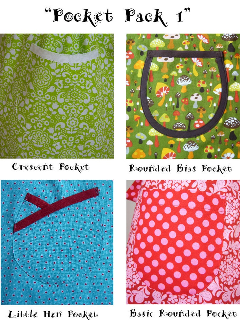 Apron Pocket Tutorial and Patterns Pocket Pack 1 115 Etsy