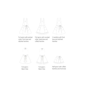 Plus Size Apron Sewing Pattern PDF Women's Full & Half Instant Download The COQUETTE Curvy/Plus 105 Sizes Large thru 5XLarge 16-36 image 2