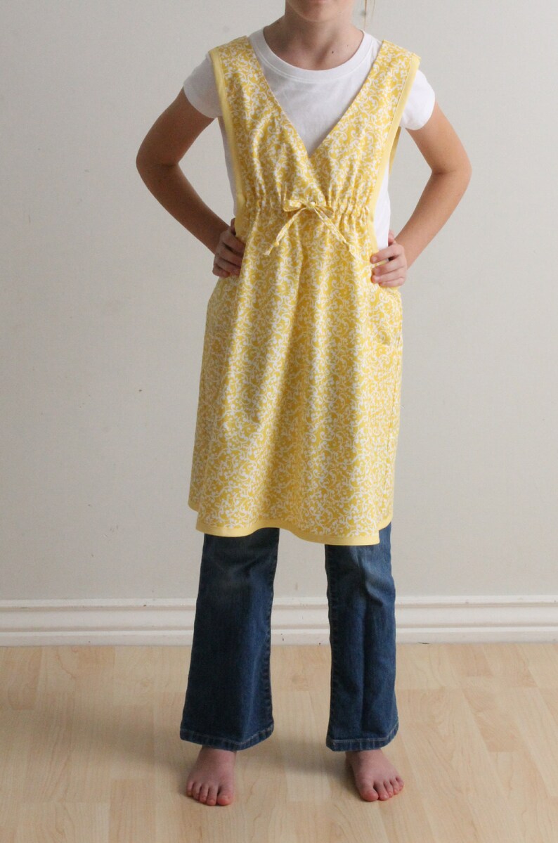 Japanese Apron Sewing Pattern PDF The BACK WRAP Child's Etsy
