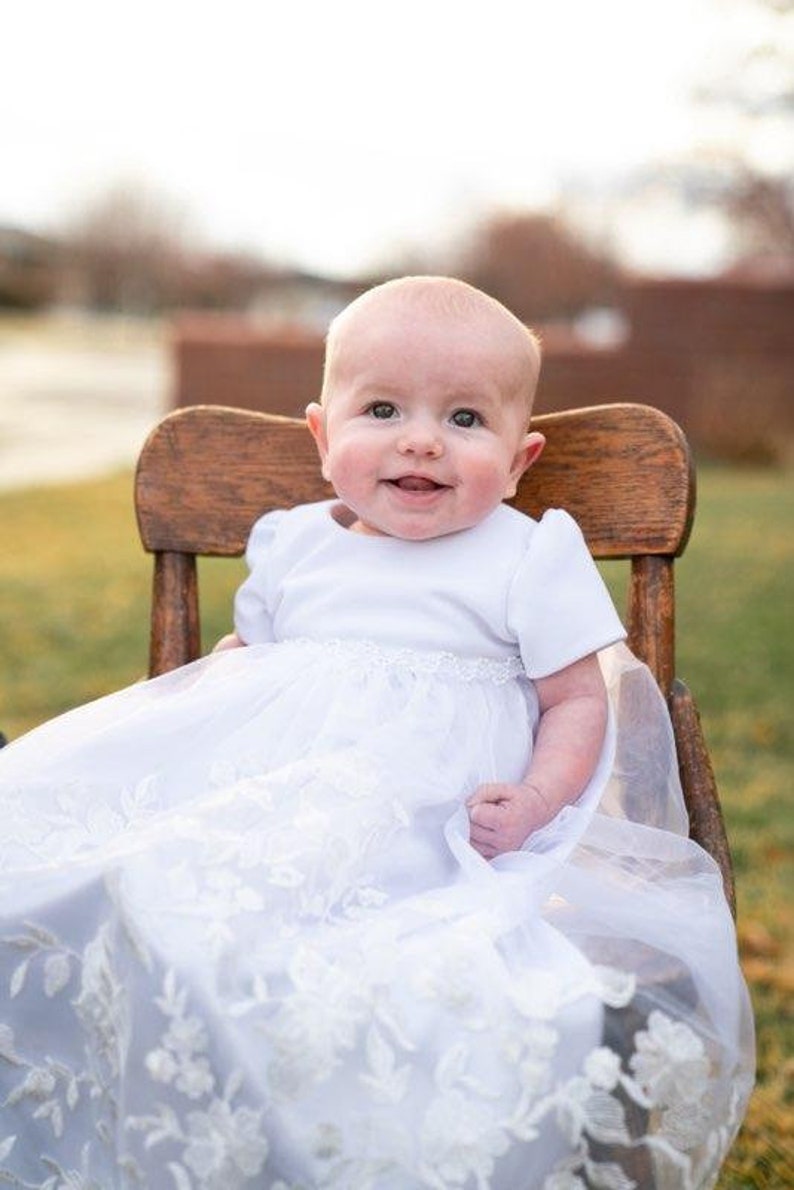 Baptism Blessing Christening Dress PDF Sewing Pattern for Baby - #231 Faith Infant Dress - sizes Preemie thru 36 months image 1