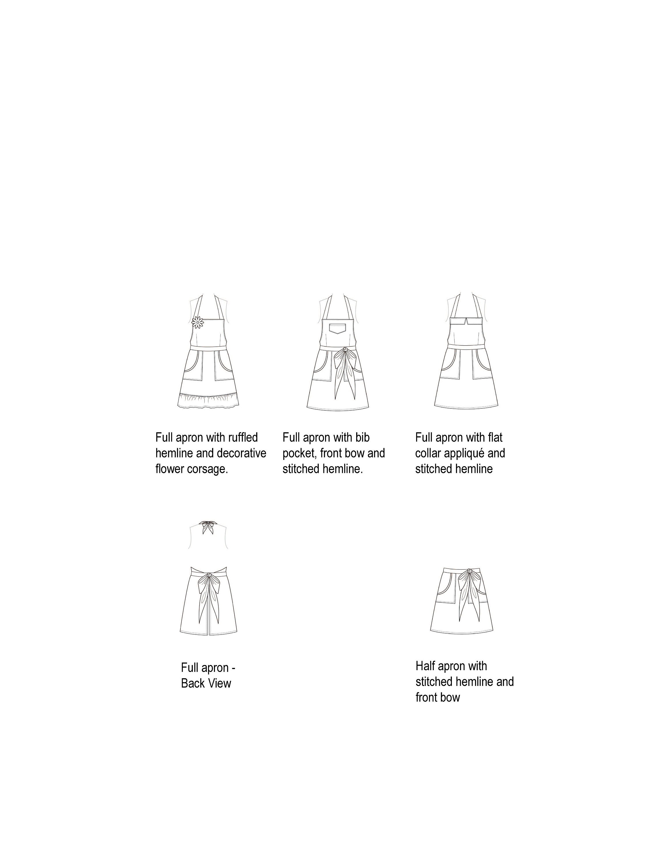 puffin kid's apron pdf sewing pattern (4 sizes) - etsy... Apron PDF Pattern Child's Full and Half - the CRAZY DAISY Child Apron ...