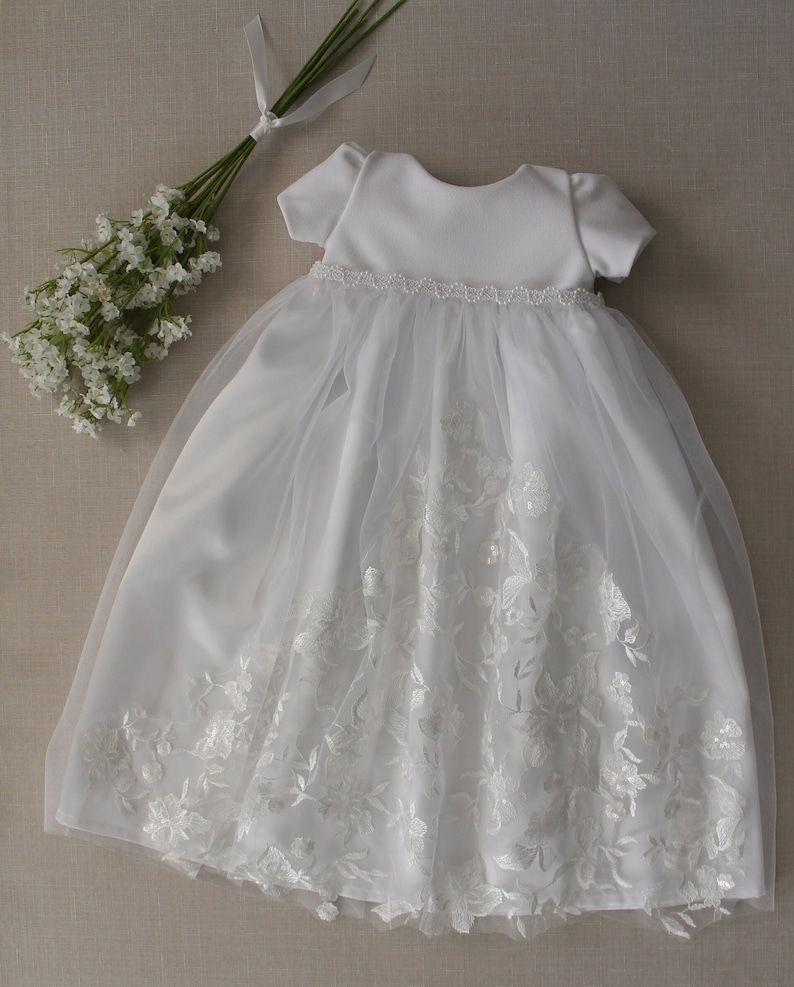 Baptism Blessing Christening Dress for Baby 231 Faith Infant Dress sizes Preemie thru 36 months image 2