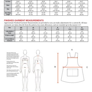 Japanese Apron Sewing Pattern PDF The BACK WRAP Instant Download Sewing Pattern 124 Sizes XXSmall thru XLarge 0-20 image 5