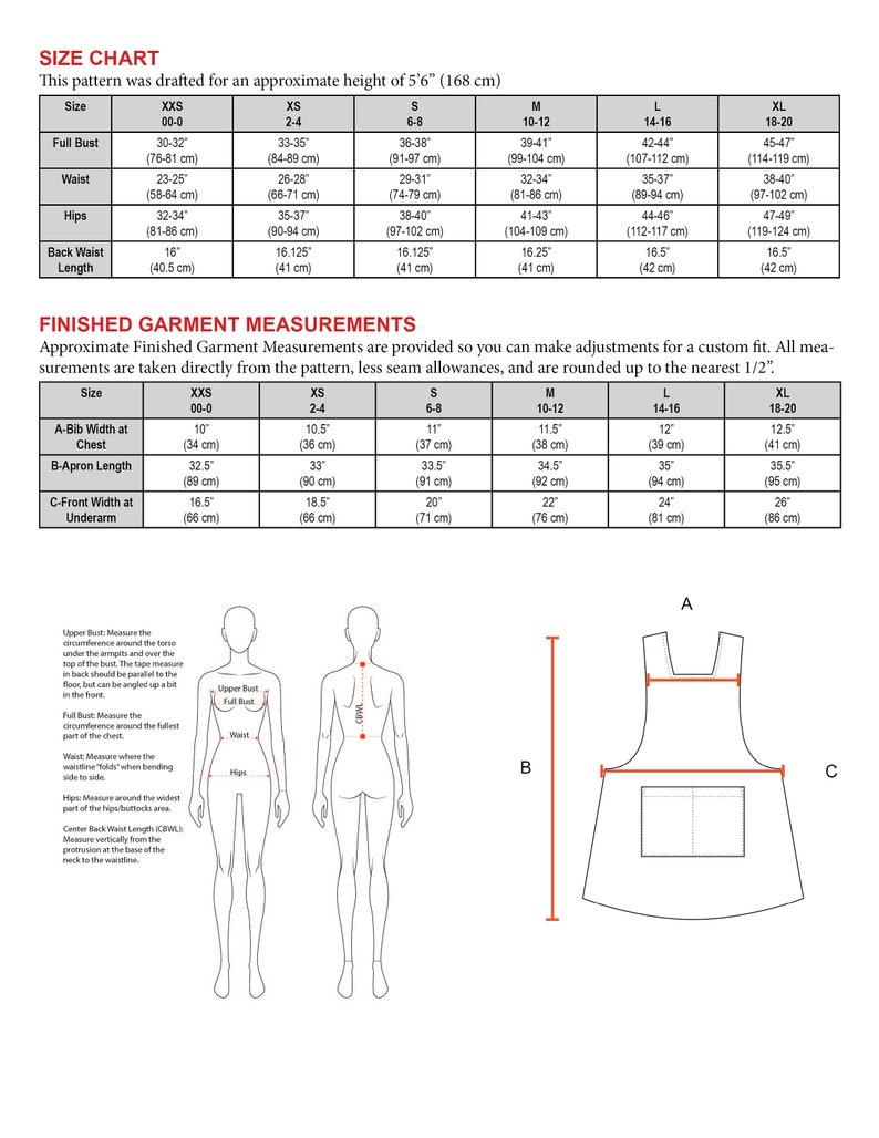 Japanese Apron Sewing Pattern PDF The BACK WRAP Instant Download Sewing Pattern 124 Sizes XXSmall thru XLarge 0-20 image 5