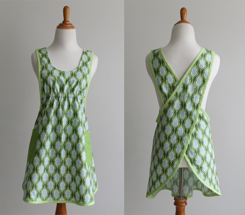 Crossback Apron Sewing Pattern PDF the BACK WRAP Instant Etsy