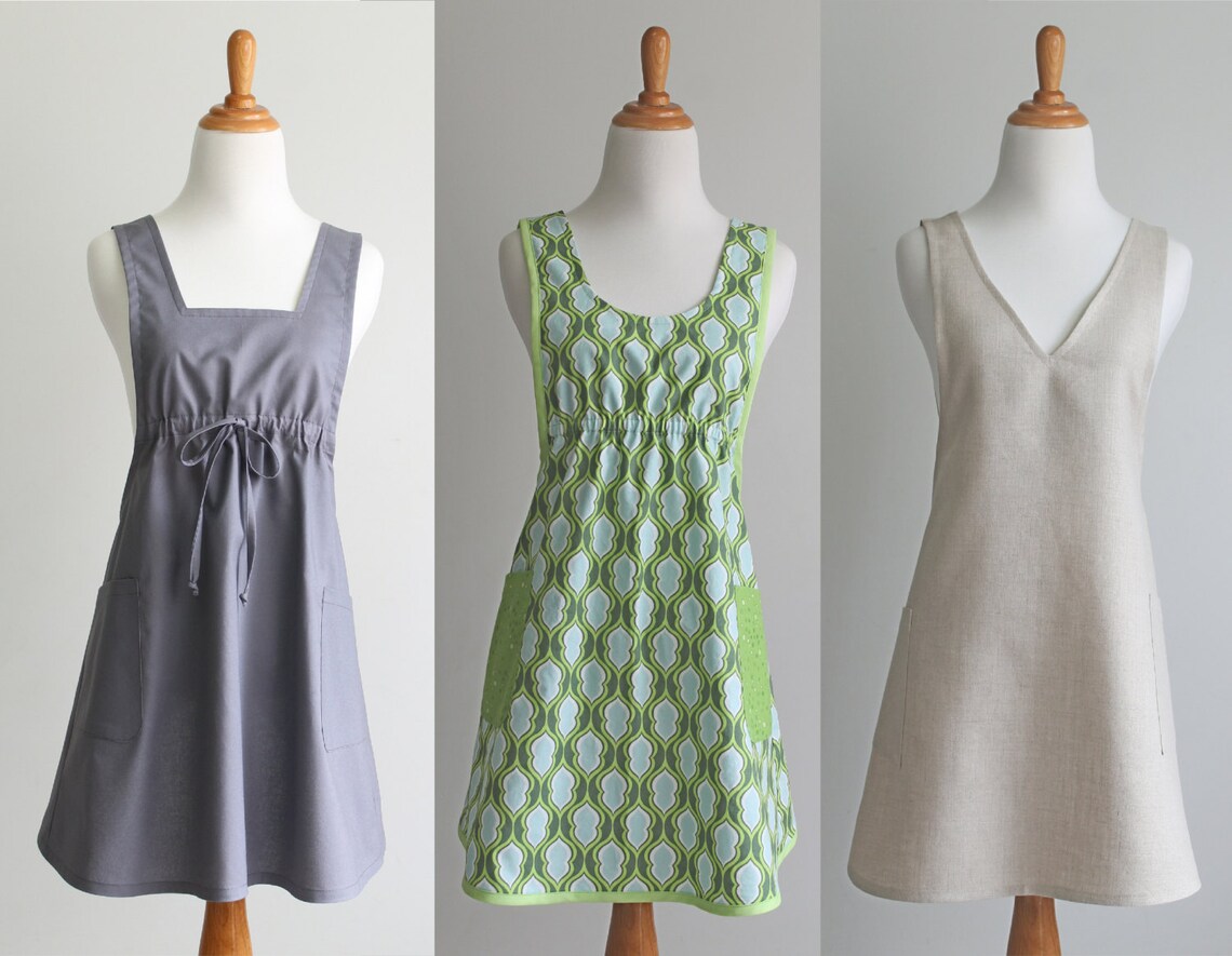 Japanese Apron Sewing Pattern PDF the BACK WRAP Instant Etsy