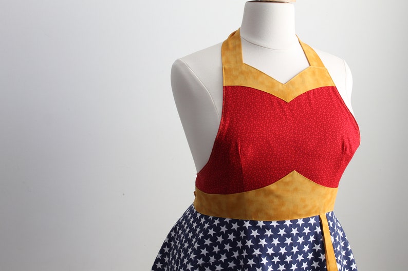 SUPER WONDER HERO Curvy Plus Size Woman's Apron Instant Download pdf Sewing Pattern 127 Sizes Large thru 5XLarge 16-36 image 4