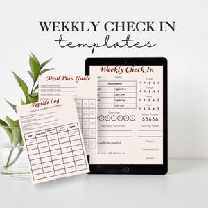 Peptide Tracker & Meal Plan Bundle | Wellness Kit (A4 Instant Download)