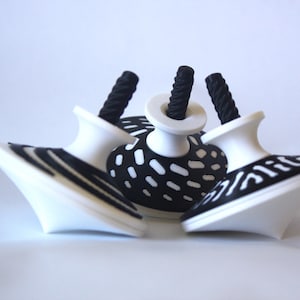 Spin Me Crazy! 3D Spinning Top Toy with Wind-up Twist – 3 Designs of Fun!
