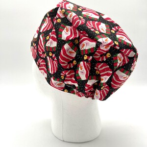 Christmas Scrub Cap, Mens Surgical Cap, Womens Scrub Cap, Satin Lining Option, five styles available