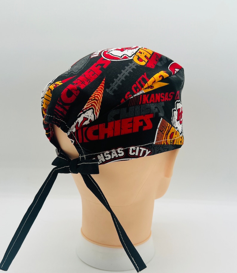 Kansas City Chiefs Scrub cap, Surgical Scrub Cap, Chiefs Scrub Hat, four styles image 3