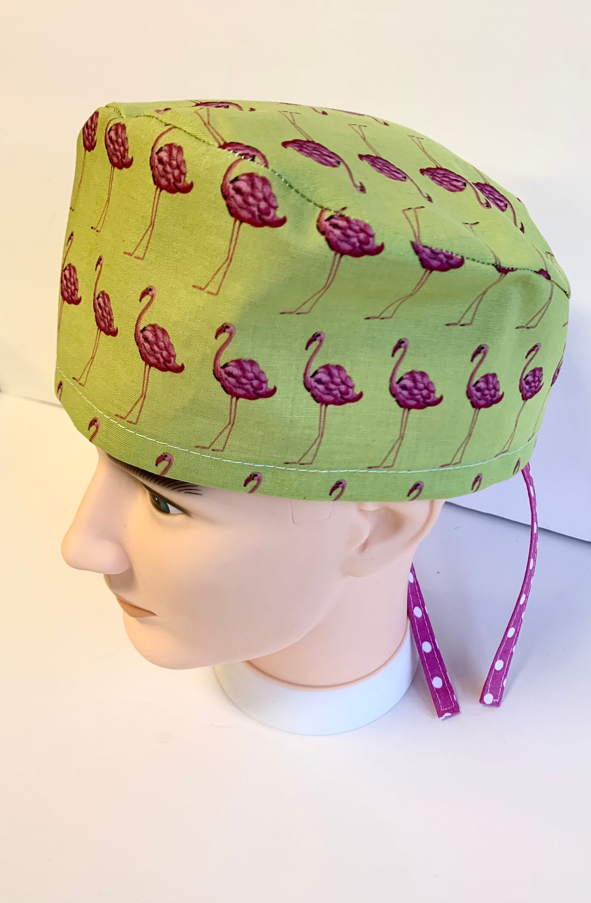 Scrub Hat Flamingos Cotton Surgical Cap 