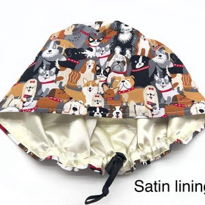 Dogs Scrub cap, Euro Scrub Cap, Dog Surgical Cap, five styles available