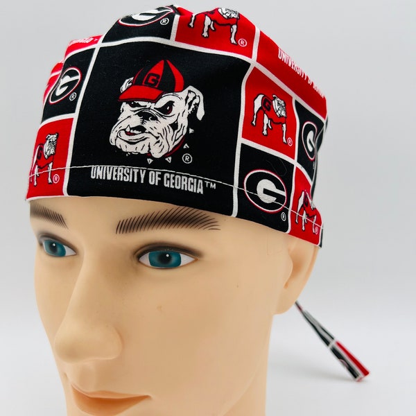 Bulldogs Scrub Cap, University Georgia Scrub Cap, four styles